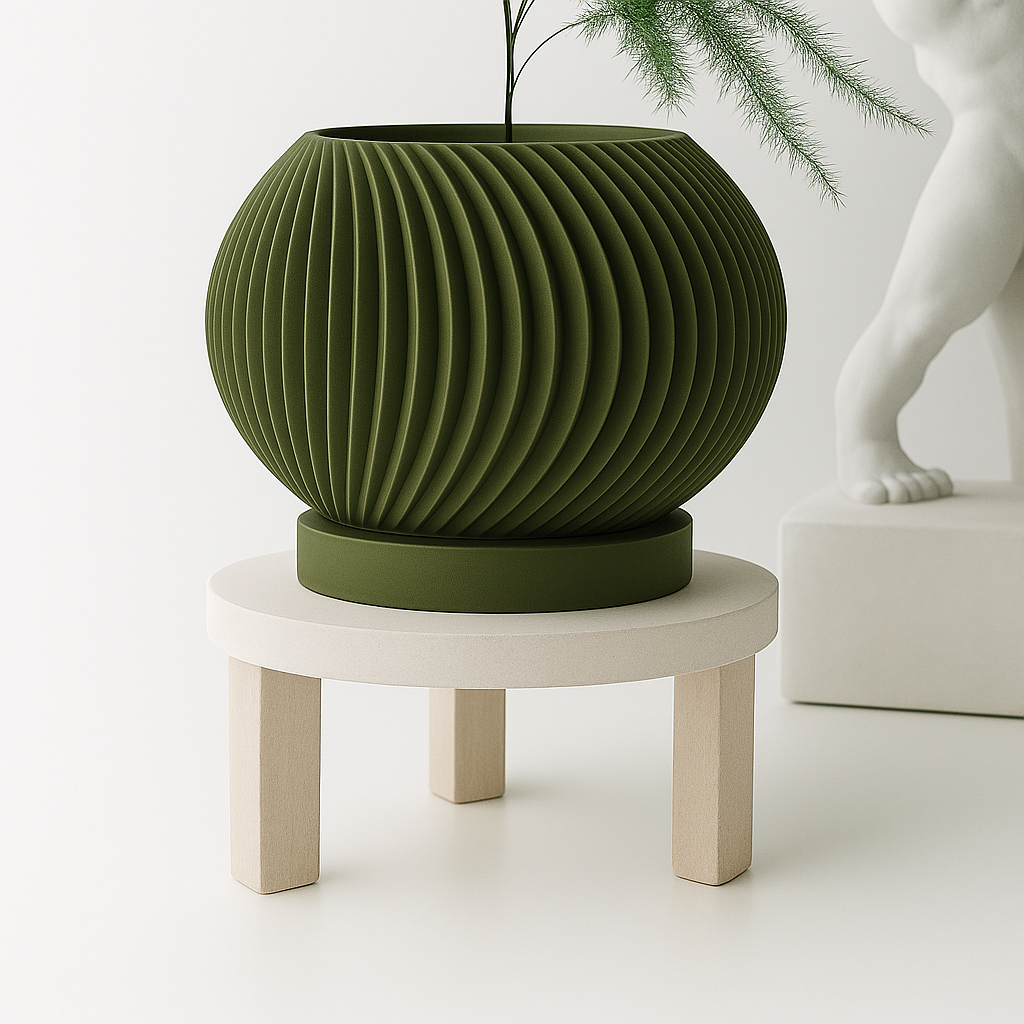 Spirala – Moderner Pflanzentopf mit Spiralstruktur